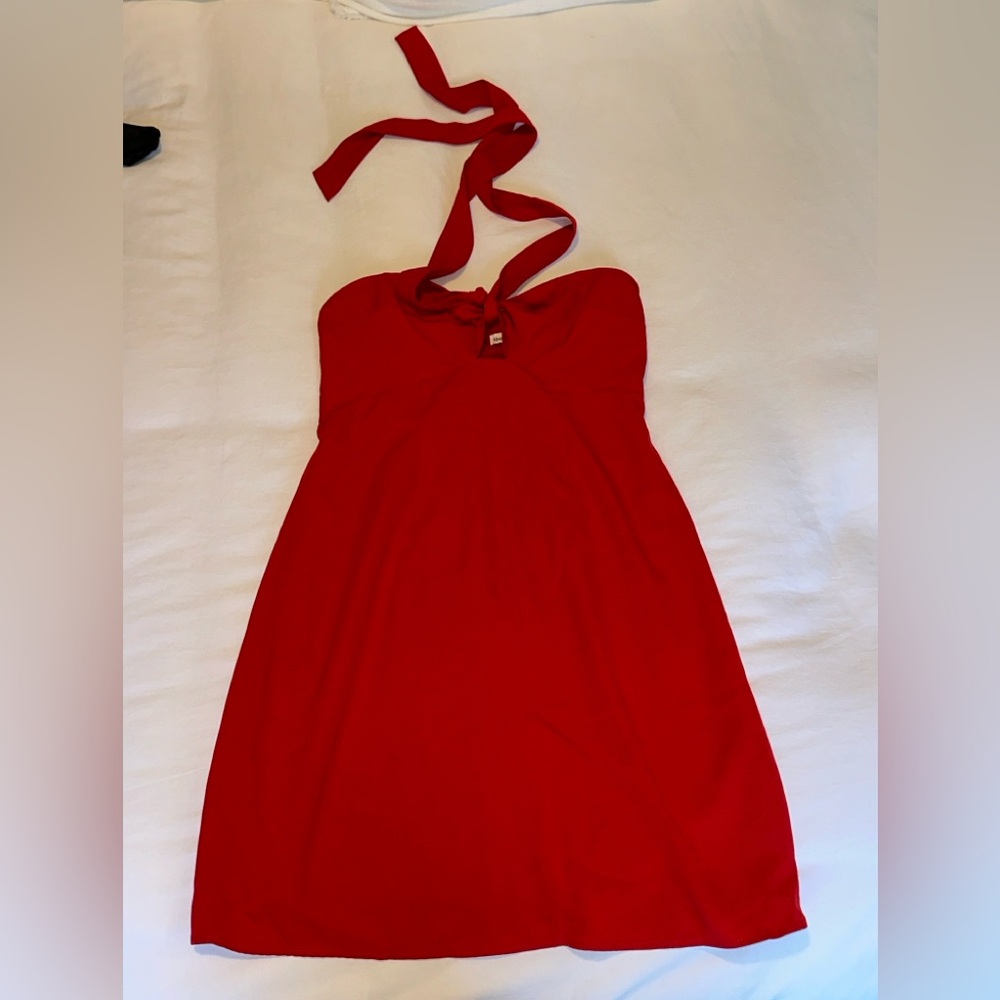 Red cocktail dress